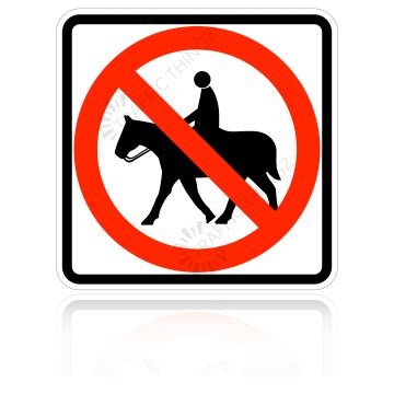 MUTCD R9-14 No Equestrians